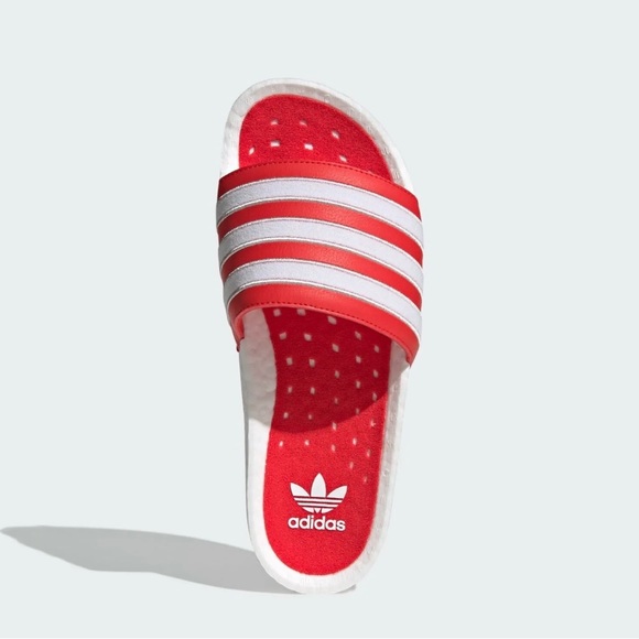 Adidas Adilette Boost Slides Men\'s Sandals Slippers Flip Flop Red White New main image 10